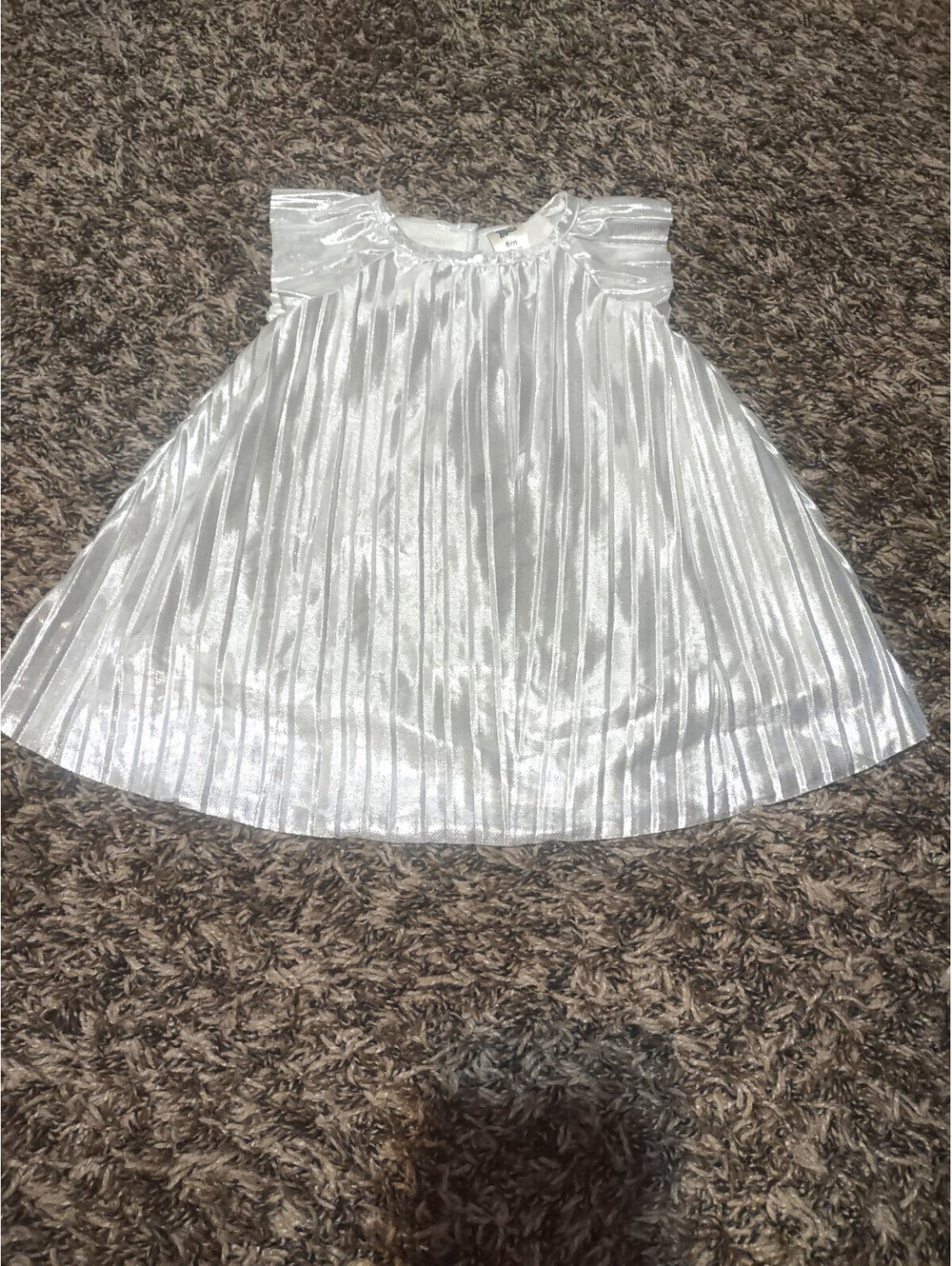 Oshkosh B'Gosh Baby Girls Metallic Silver Dress Size 6 Months